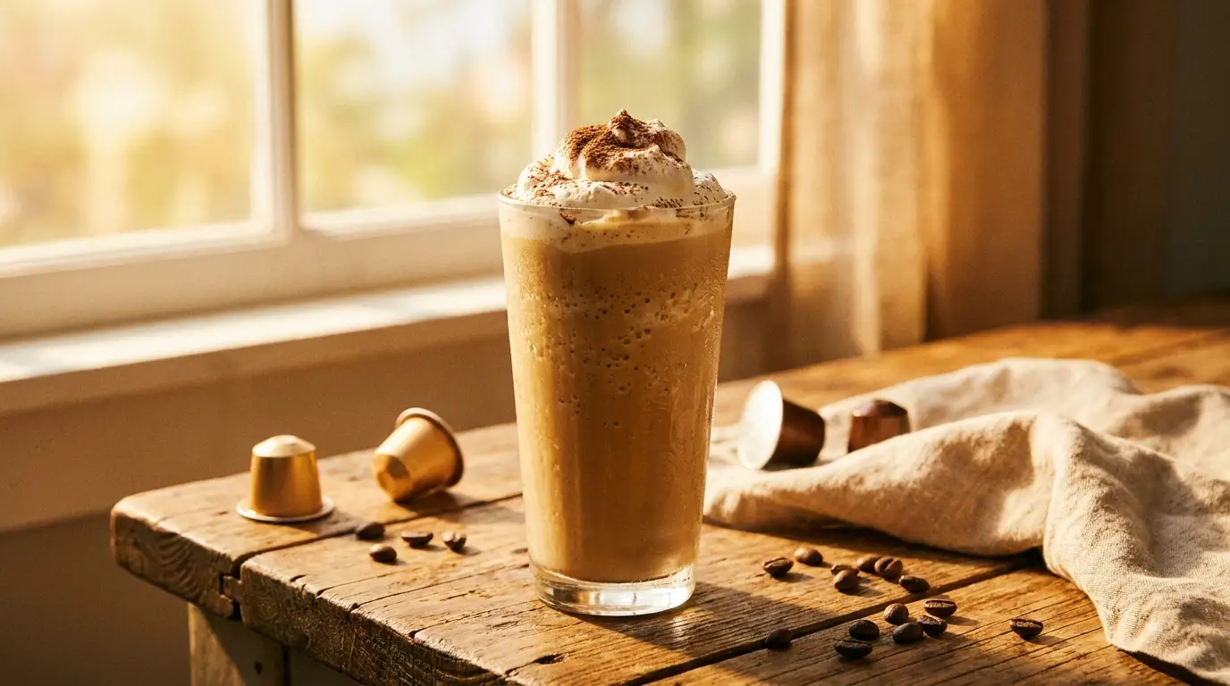 สูตรกาแฟปั่น (Frappe) จากกาแฟแคปซูล เย็นซ่า หวานมัน ทำเองที่บ้าน